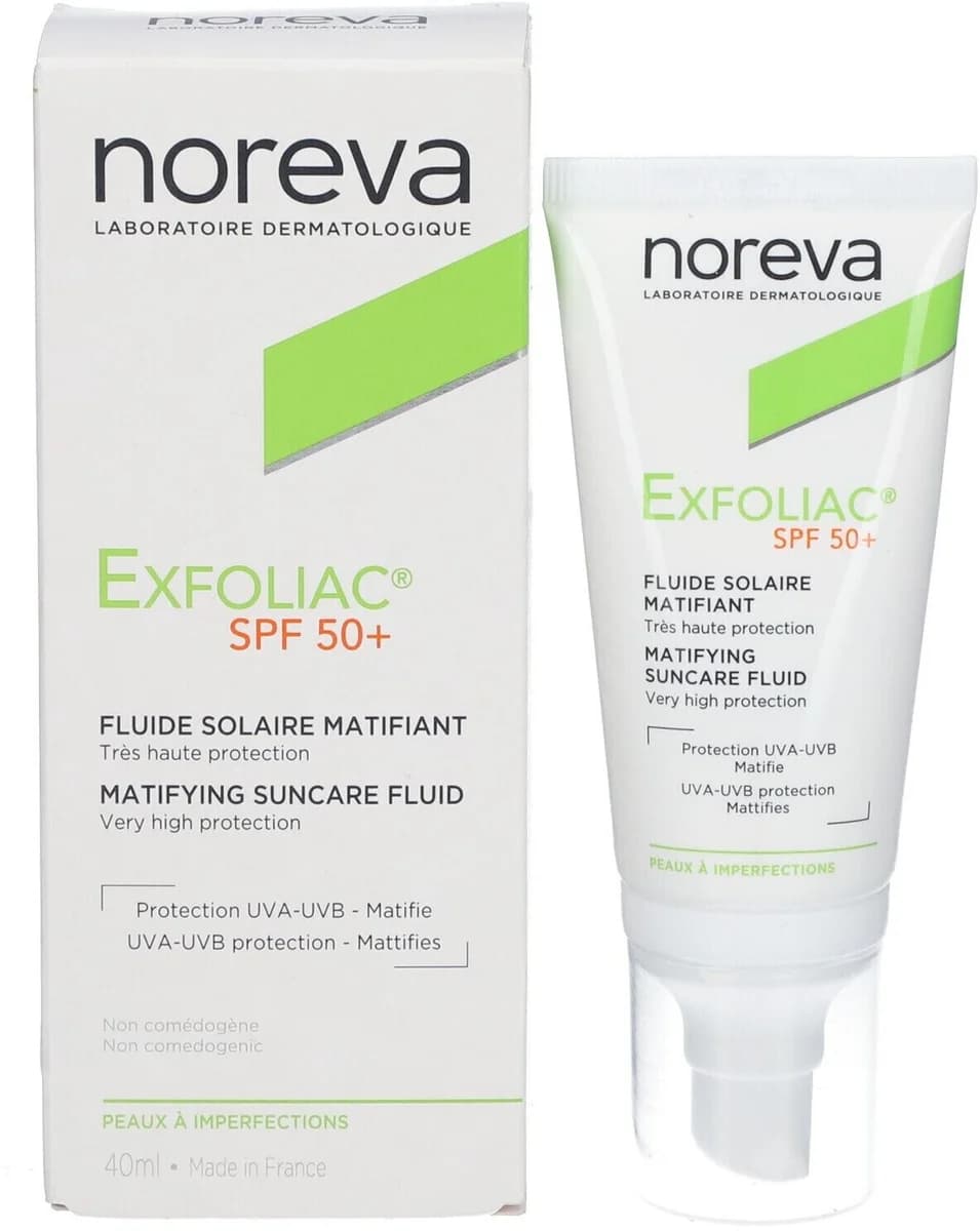 NOREVA EXFOLIAC FLUIDE SOLAIRE 50+ 40ML